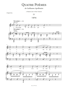 1904 (Low Voice) von Francis Poulenc (Download) 