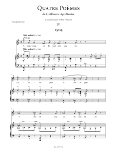 1904 (High Voice) von Francis Poulenc (Download) 