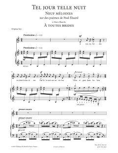 A toutes brides (High Voice) von Francis Poulenc (Download) 