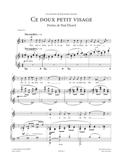 Ce doux petit visage (High Voice) von Francis Poulenc (Download) 