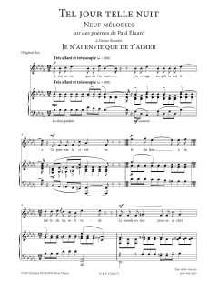 Je n'ai envie que de t'aimer von Francis Poulenc (Download) 