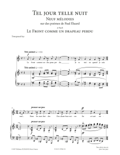 Le front comme un drapeau perdu von Francis Poulenc (Download) 