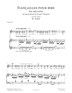 Il vole (High Voice) von Francis Poulenc (Download) 