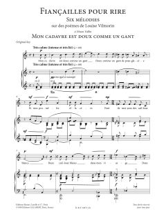 Mon cadavre est doux comme un gant von Francis Poulenc (Download) 