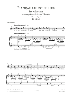 Il vole (Low Voice) von Francis Poulenc (Download) 