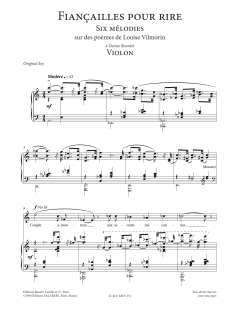 Violon (High Voice) von Francis Poulenc (Download) 