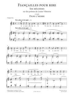 Dans l'herbe (High Voice) von Francis Poulenc (Download) 