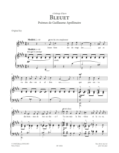 Bleuet (High Voice) von Francis Poulenc (Download) 