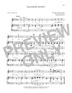 Lasciatemi Morire! (Medium High Voice) von Claudio Monteverdi (Download) 