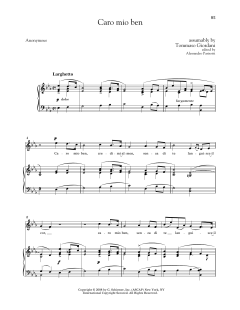 Caro Mio Ben (Medium High Voice) von Tommaso Giordani (Download) 