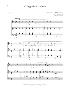 O Leggiadri Occhi Belli von 17th Century Anonymous (Download) 
