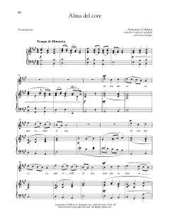 Alma Del Core (Medium High Voice) von Antonio Caldara (Download) 