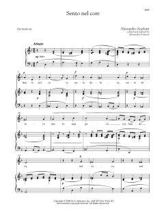Sento Nel Core (Medium Low Voice) von Alessandro Scarlatti (Download) 