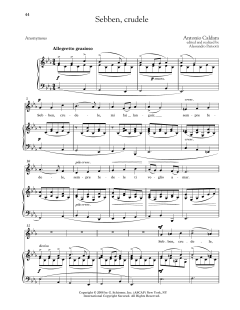 Sebben, Crudele (Medium Low Voice) von Antonio Caldara (Download) 