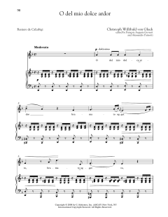 O Del Mio Dolce Ardor (Medium Low Voice) von Christoph Willibald von Gluck (Download) 