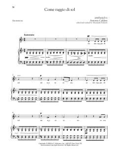 Come Raggio Di Sol (Medium Low Voice) von Antonio Caldara (Download) 