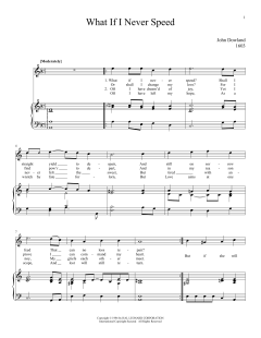 What If I Never Speed von John Dowland (Download) 