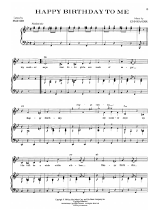 Happy Birthday To Me von Fred Ebb (Download) 