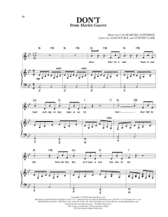 Don't von Claude-Michel Schönberg (Download) 