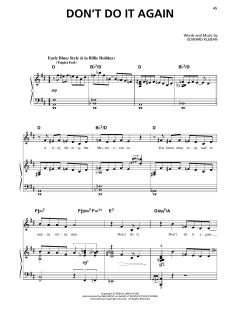 Don't Do It Again von Edward Kleban (Download) 