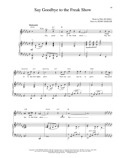 Say Goodbye To The Freak Show von Henry Krieger (Download) 