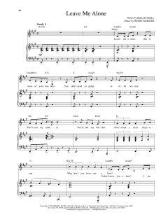 Leave Me Alone von Henry Krieger (Download) 