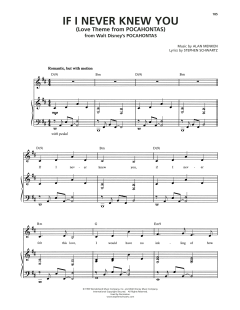 If I Never Knew You (End Title) von Alan Menken (Download) 