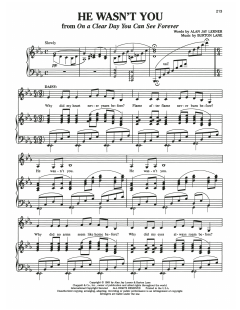 He Wasn't You von Burton Lane (Download) 