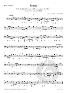 Sonate a-Moll op.1 Nr. 1 von Jean Baptiste Loeillet de Gant 