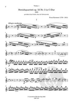 Streichquartett C-Dur op. 53, Nr. 3 von Franz Vincenz Krommer 