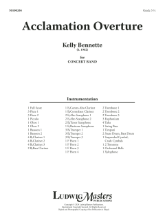 Acclamation Overture von Kelly Bennette (Download) 