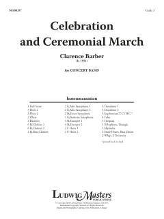 Celebration and Ceremonial March von Clarence E. Barber (Download) 