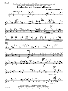 Celebration and Ceremonial March von Clarence E. Barber (Download) 