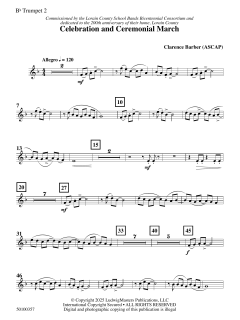 Celebration and Ceremonial March von Clarence E. Barber (Download) 