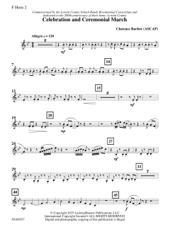 Celebration and Ceremonial March von Clarence E. Barber (Download) 