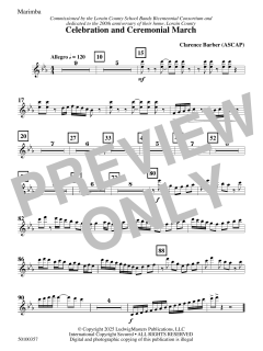 Celebration and Ceremonial March von Clarence E. Barber (Download) 