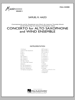 Concerto For Alto Saxophone And Wind Ensemble von Samuel R. Hazo (Download) 