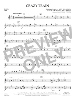 Crazy Train (arr. Johnnie Vinson) von Ozzy Osbourne (Download) 