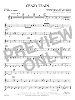 Crazy Train (arr. Johnnie Vinson) von Ozzy Osbourne (Download) 