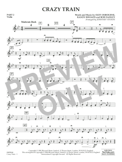 Crazy Train (arr. Johnnie Vinson) von Ozzy Osbourne (Download) 