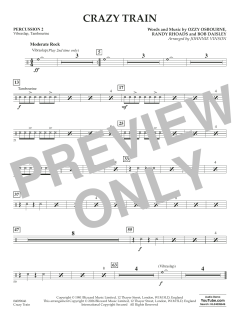 Crazy Train (arr. Johnnie Vinson) von Ozzy Osbourne (Download) 