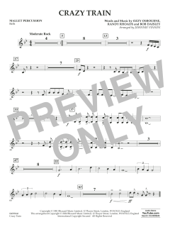 Crazy Train (arr. Johnnie Vinson) von Ozzy Osbourne (Download) 