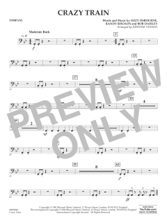 Crazy Train (arr. Johnnie Vinson) von Ozzy Osbourne (Download) 