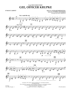 Gee, Officer Krupke von Leonard Bernstein (Download) 