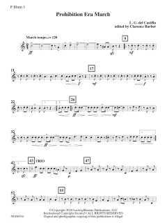 Prohibition Era March von L.G. del Castillo (Download) 