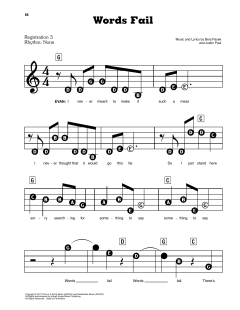 Words Fail von Benj Pasek (Download) 