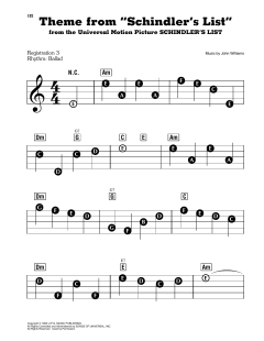 Theme From Schindler's List von John Williams (Download) 