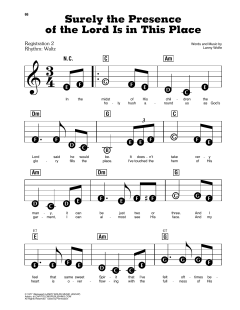 Surely The Presence Of The Lord Is In This Place von Lanny Wolfe (Download) 