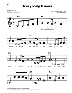 Everybody Knows von Leonard Cohen (Download) 