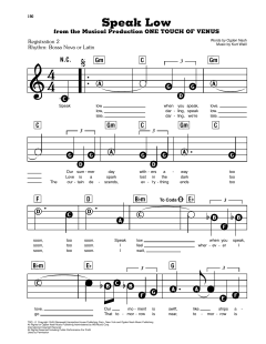 Speak Low von Kurt Weill (Download) 